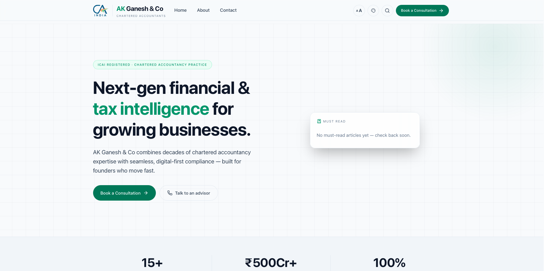 AK Ganesh & Co Web App
