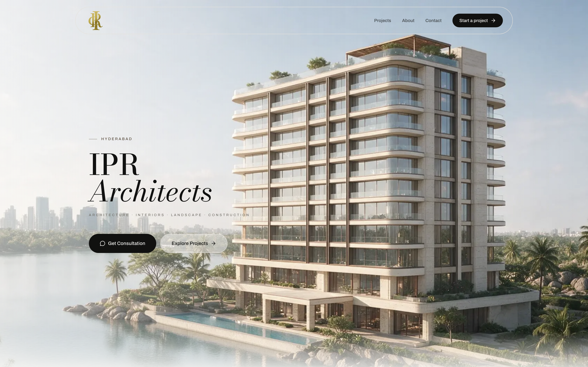 IPR Architects Website screenshot