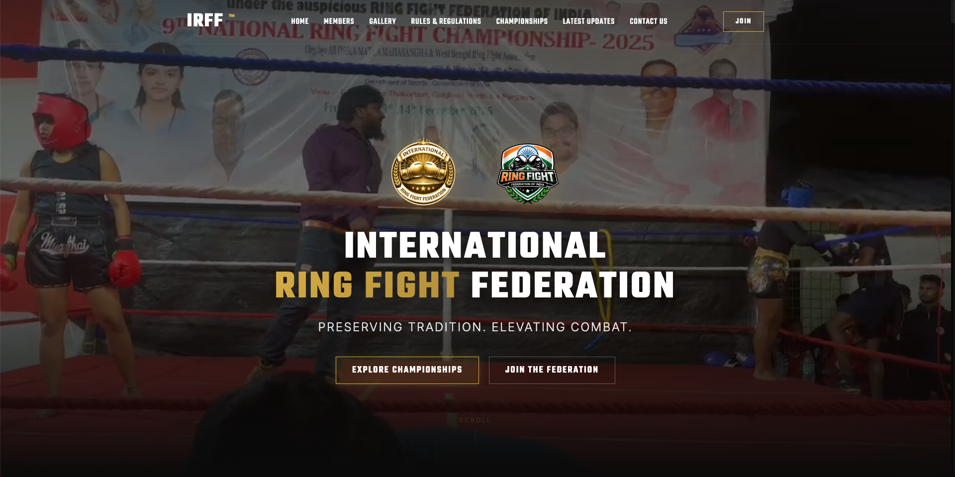 Ring Fight Federation Official Portal screenshot